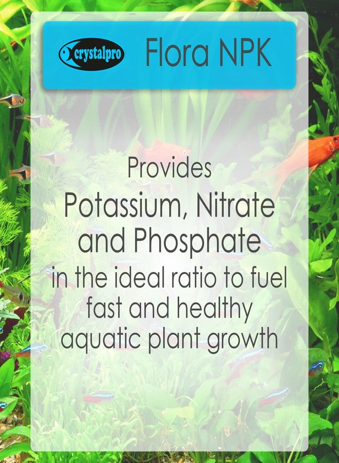 crystalpro Flora NPK - Liquid Macro Nutrient Fertilizer for Aquarium Plants (Nitrate, Phosphate, Potassium) - Boosts Growth and Color in Freshwater Tanks - Part of The Flora Nutrition Series - 16.9 fl oz - Image 2